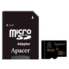 Карта памяти microSDHC 16Gb Apacer (UHS-1) + Adapter SD