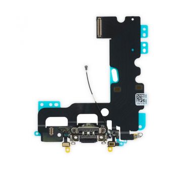 Шлейф с разъемом зарядки, наушников и микрофоном для iPhone 7 Black