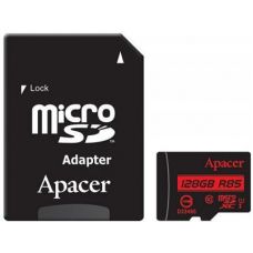 Карта памяти microSDXC 128Gb Apacer (85Mb/s) (UHS-1) + Adapter SD