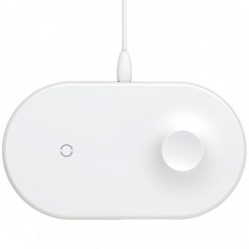 Бездротове ЗУ Baseus Smart 2in1 (WX2IN1-02) White (Phone + Watch)