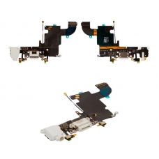 Шлейф с разъемом зарядки, наушников и микрофоном для iPhone 6S White Шлейф с разъемом зарядки, наушников и микрофоном для iPhone 6S White