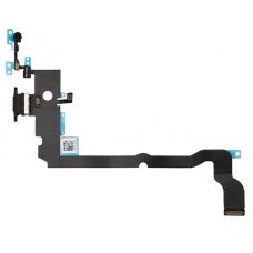 Шлейф с разъемом зарядки, наушников и микрофоном для iPhone XS Max Black Шлейф с разъемом зарядки, наушников и микрофоном для iPhone XS Max Black