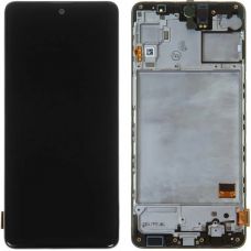 Дисплей Samsung A515/A51-2020 з рамкою + touchscreen Black (OLED)