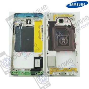 Основа корпуса (рамка) Samsung A5 2016 Gold, GH96-09392A, совм.: A510