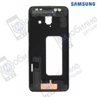 Рамка средняя часть корпуса Samsung A8 2018 Black, GH96-11295A, совм.: A530