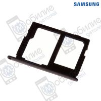 Слот sim dual лоток Samsung J3 2017 Black, GH61-12704A, совм.: J330