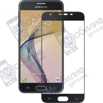 Захисне скло Samsung J7 (G610) Prime Black Full Screen